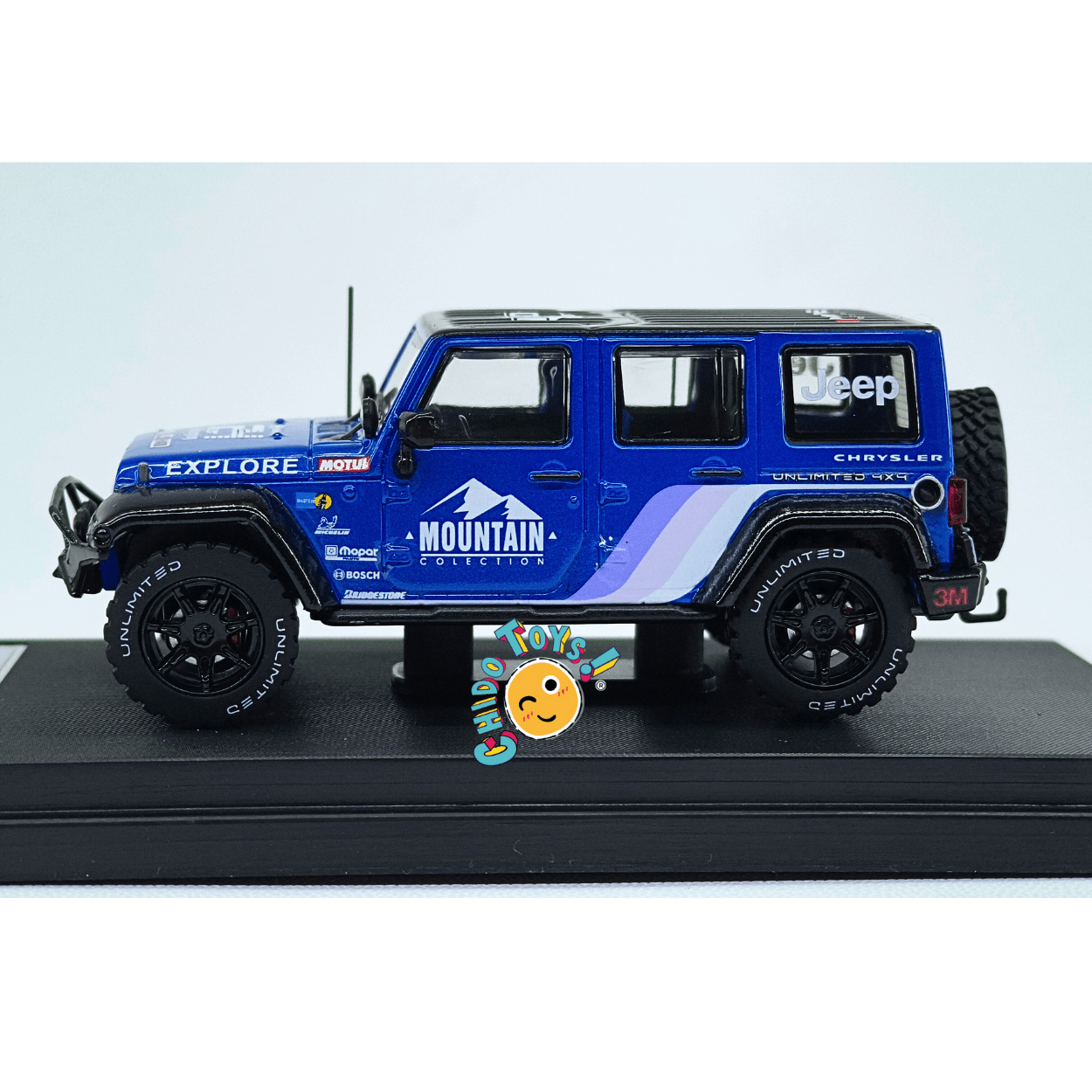 Mini Station set Jeep + Subaru STI 1:64 con remolque y capelo - Chido Toys