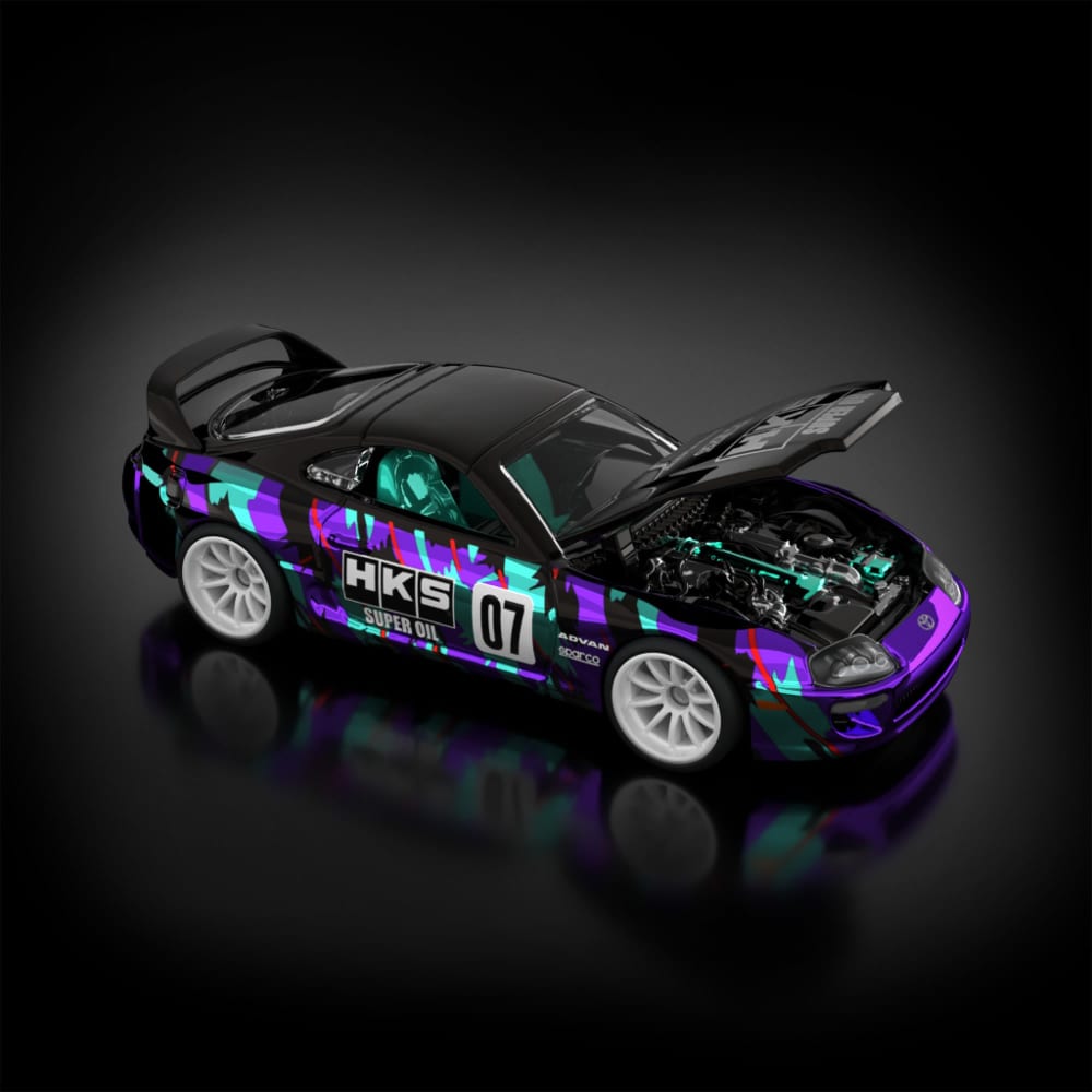 Hot Wheels RLC sELECTIONs 1997 Toyota Supra 1:64 Spectraflame Dark Purple HKS