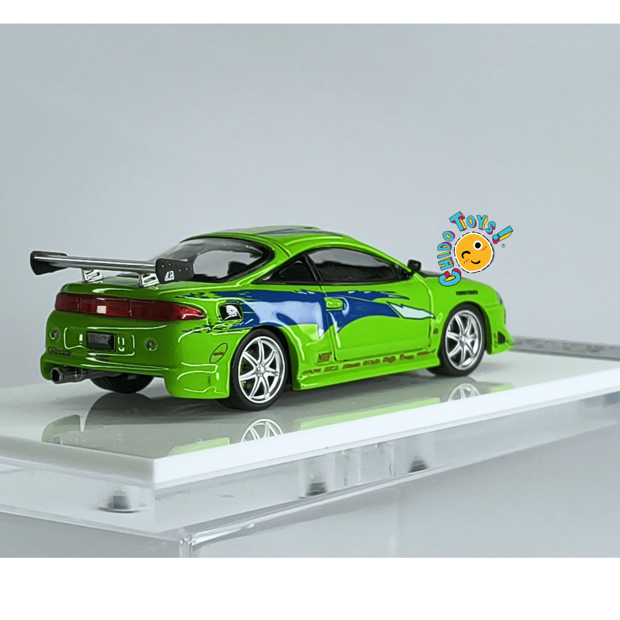 Mitsubishi Eclipse Verde 1:64 – Fast & Speed, Detallado Premium - Chido Toys