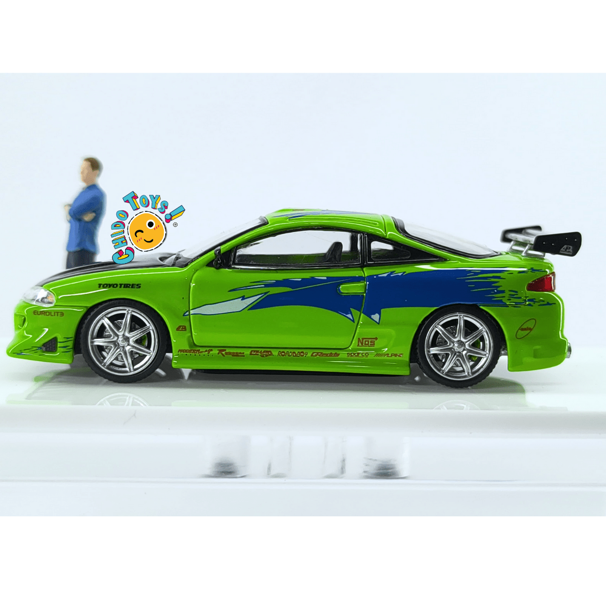 Mitsubishi Eclipse Verde 1:64 – Fast & Speed, Detallado Premium - Chido Toys