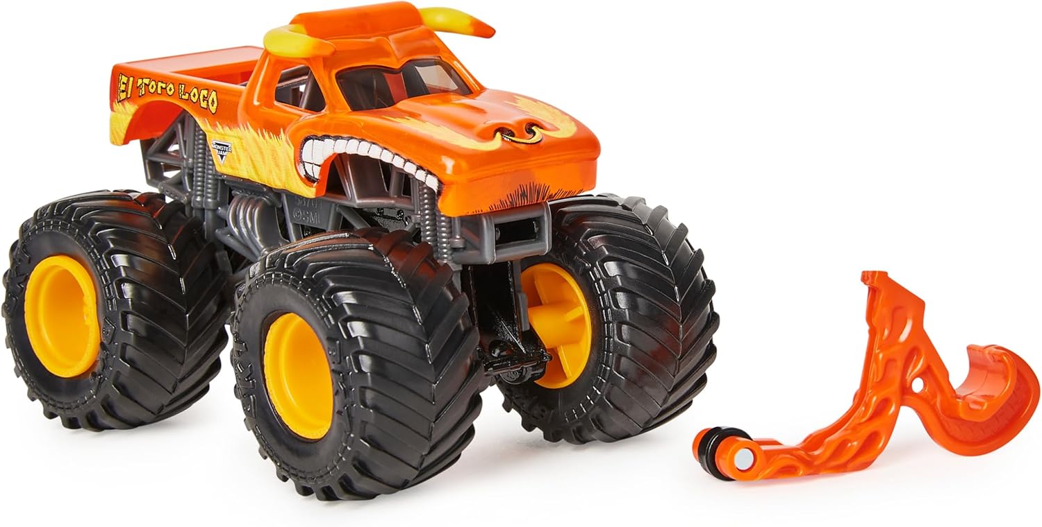 Monster Jam El Toro Loco 1:64 Wheelie Truck con Accesorios - Chido Toys