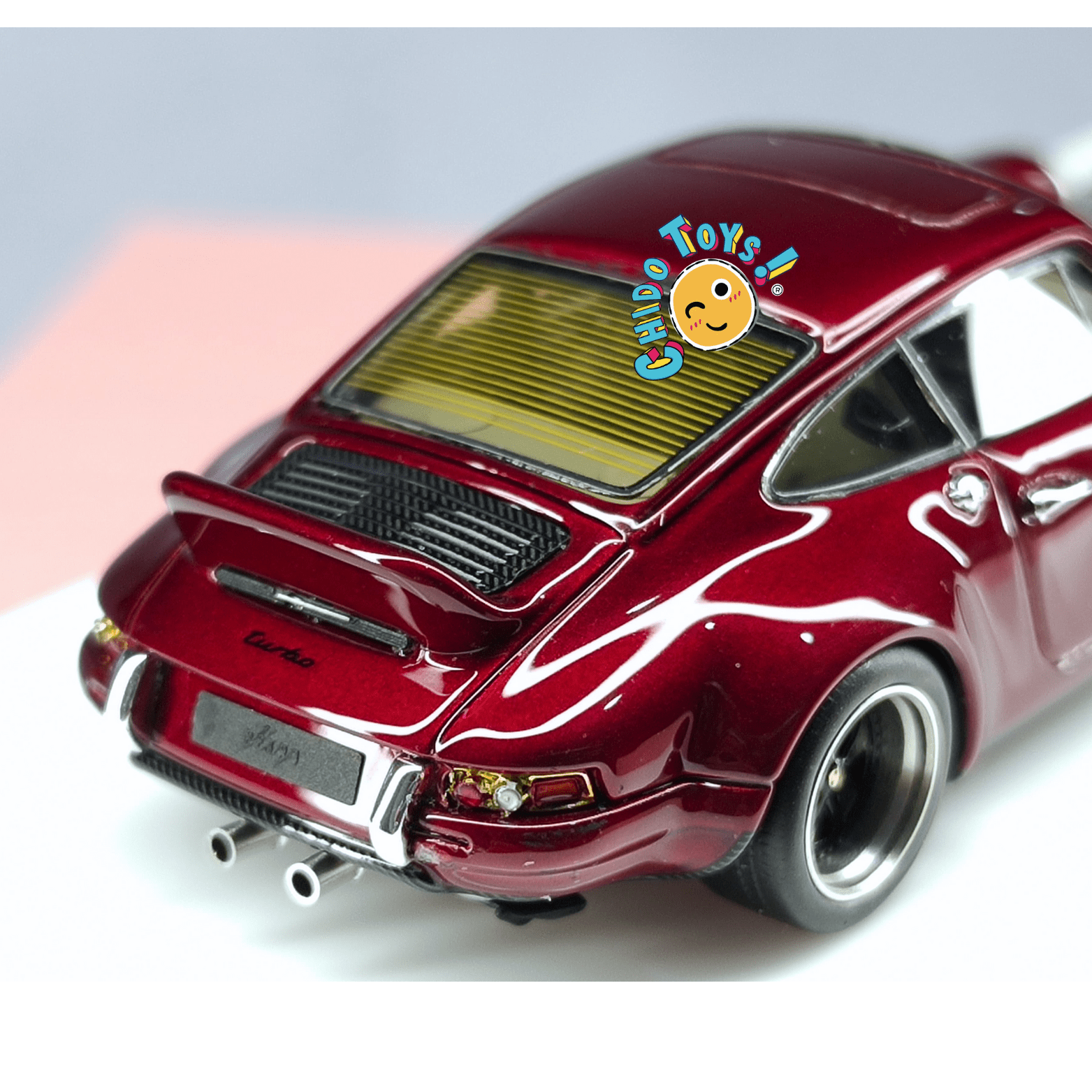 MY64 Kaege Retro Turbo Arena Red Metallic 1:64 – Resina sellada, edición limitada 199 piezas - Chido Toys
