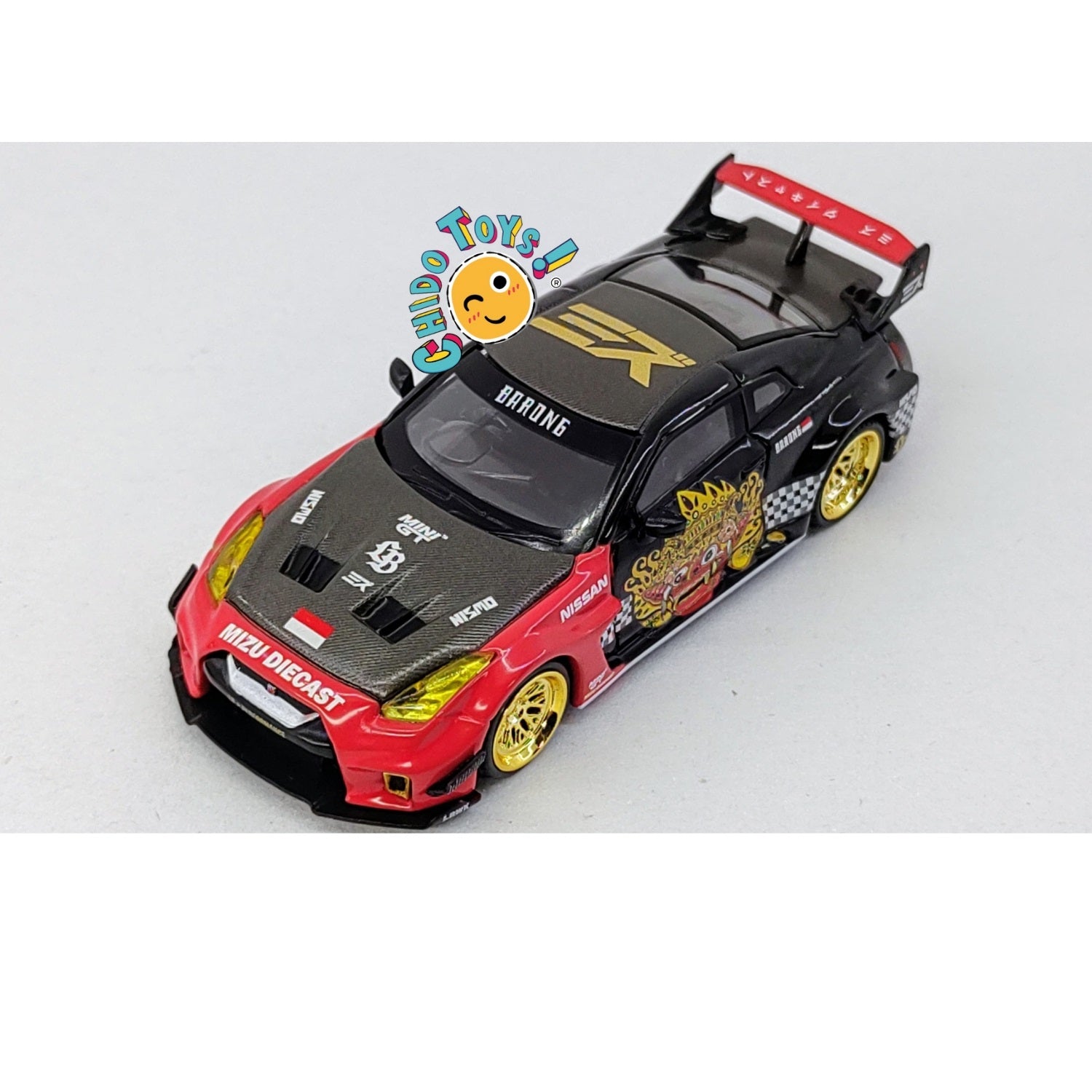 Nissan GTR R35 GT - RR LB - Silhouette Works GT “Barong” 1:64 – Fusión de Cultura y Potencia - Chido Toys