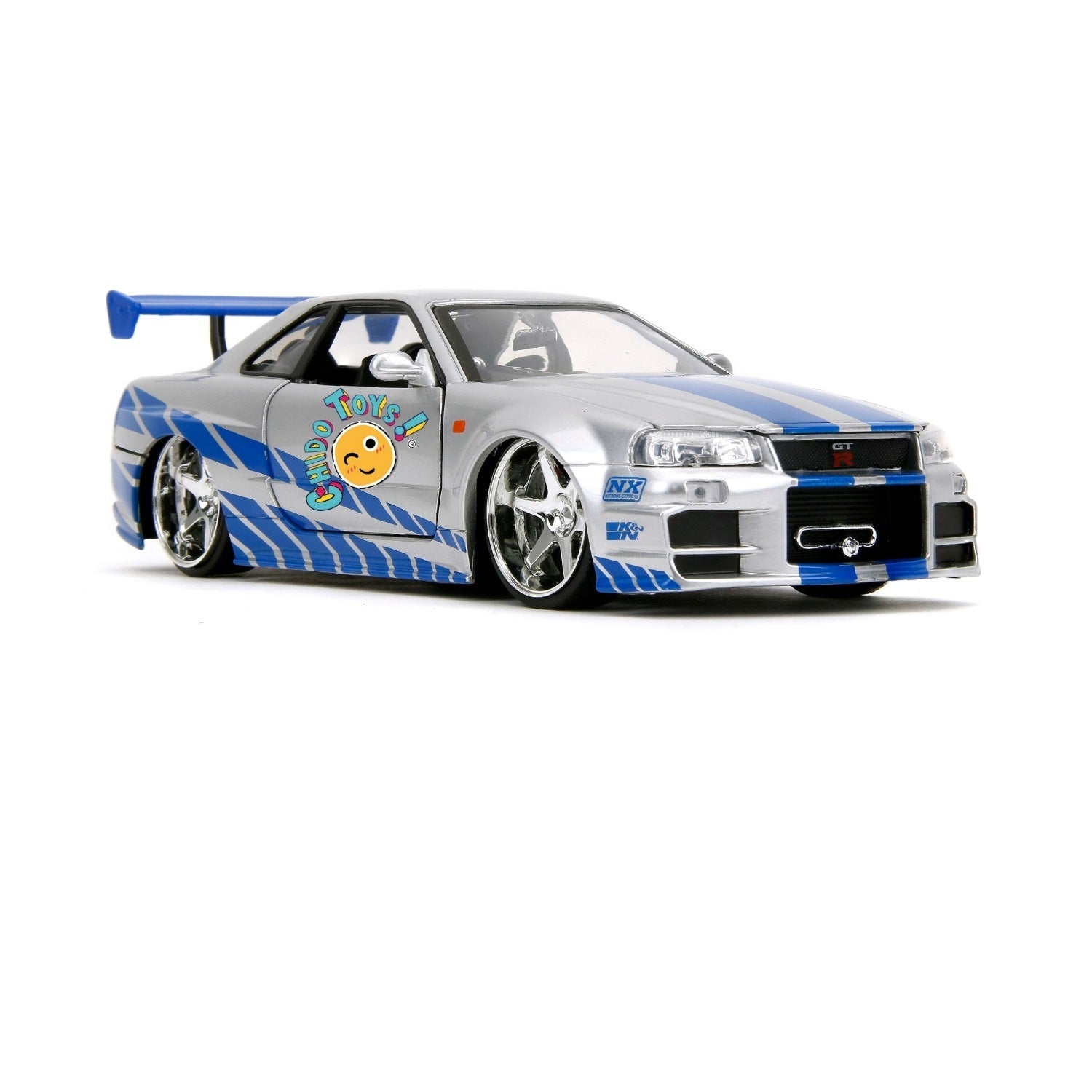 🚗 Nissan Skyline GT - R R34 Brian's 1/24 – Réplica de Fast & Furious con Detalles Realistas 🏁 - Chido Toys