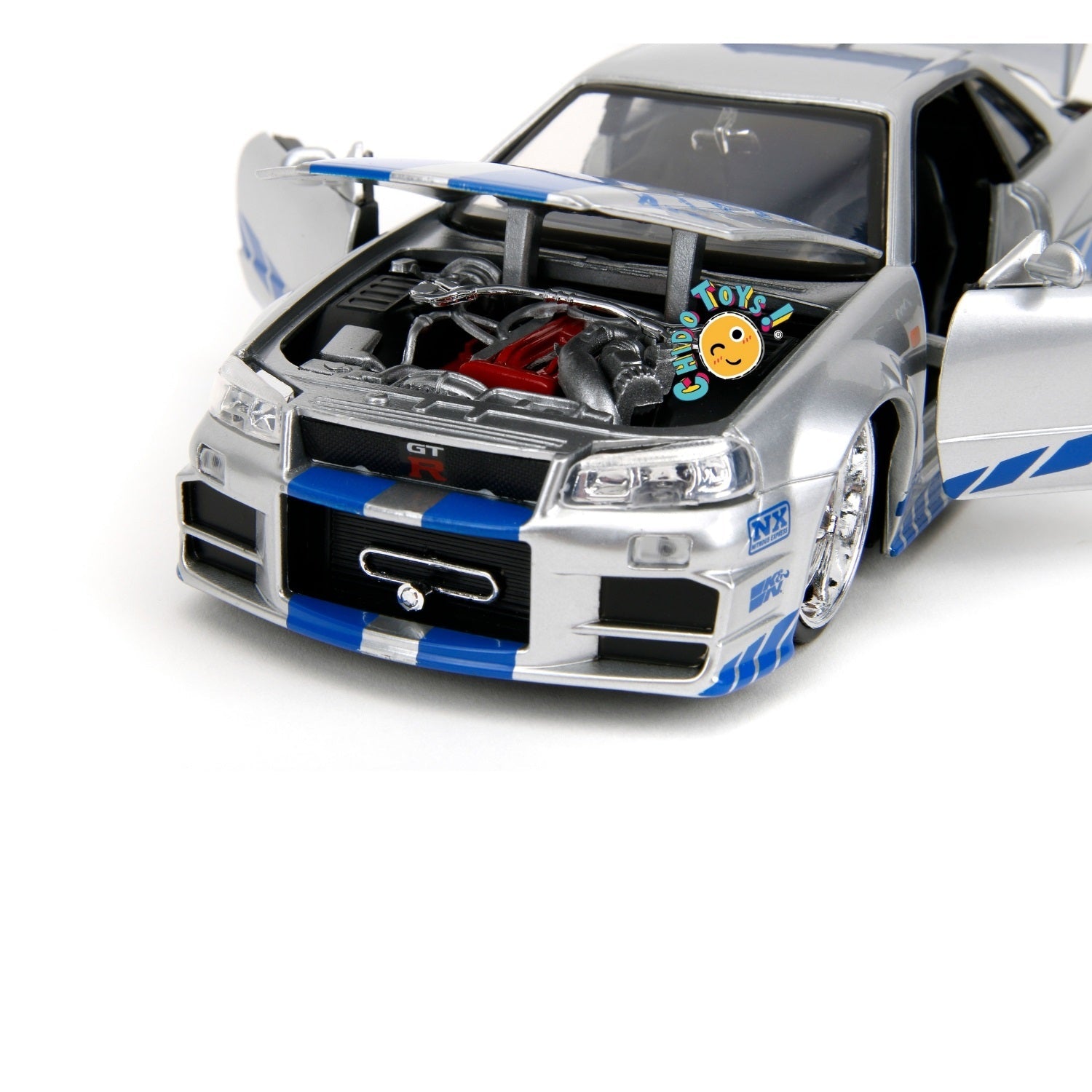 🚗 Nissan Skyline GT - R R34 Brian's 1/24 – Réplica de Fast & Furious con Detalles Realistas 🏁 - Chido Toys