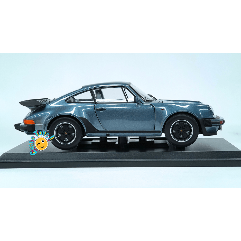 Norev Porsche 911 Turbo 3.3 930 1987 1:18 Venetian Blue Metallic - Chido Toys