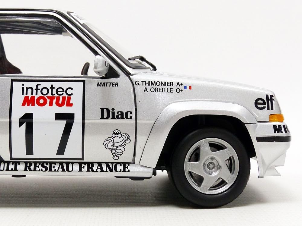 Norev Renault 5 GT Turbo Tour de Corse 1989 1:18 Plata No. 17 - Chido Toys