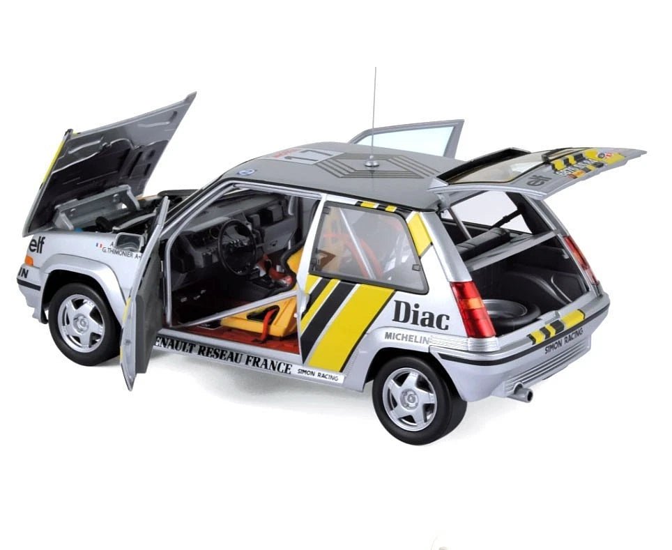Norev Renault 5 GT Turbo Tour de Corse 1989 1:18 Plata No. 17 - Chido Toys