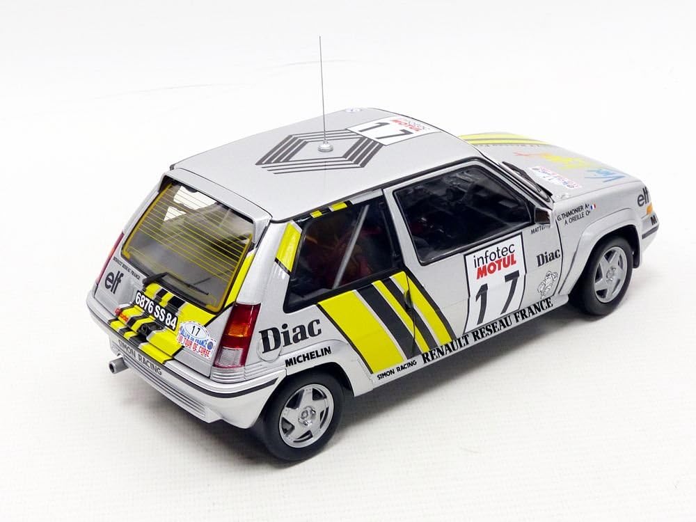 Norev Renault 5 GT Turbo Tour de Corse 1989 1:18 Plata No. 17 - Chido Toys