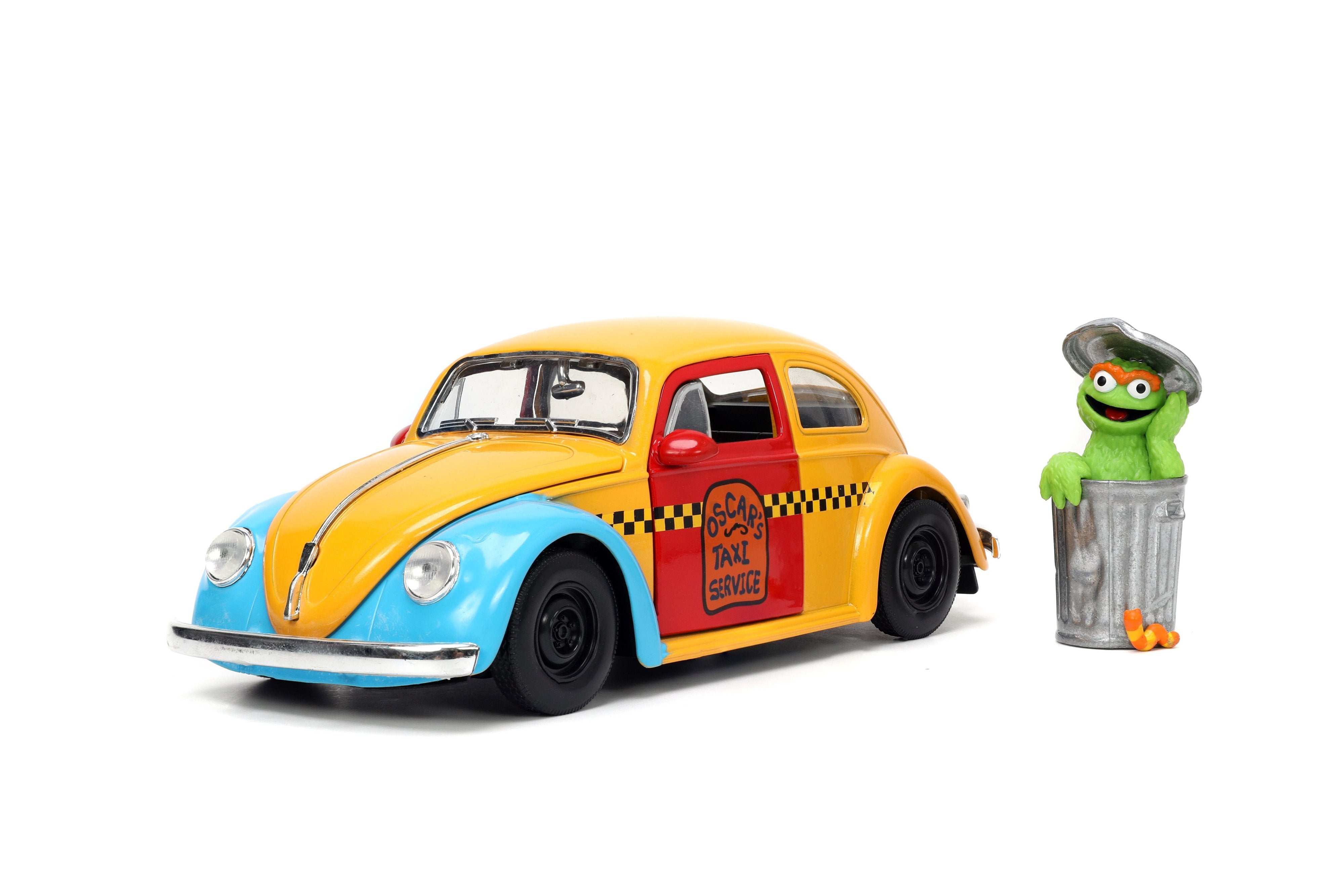Oscar the Grouch & 1959 Volkswagen Beetle – Jada Toys 1:24 | Plaza Sesamo Die - Cast - Chido Toys
