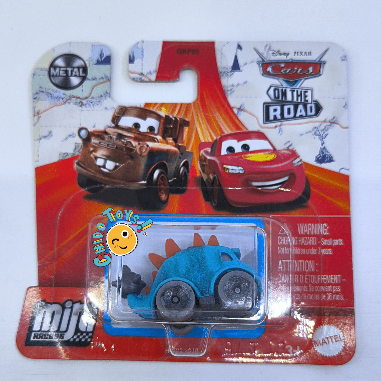 Pack 3 Mini Racers Disney•Pixar Cars “On The Road”: Hiedra (Ivy), Clankylosaurus y Luigi – Metal/Metal, rodado libre - Chido Toys
