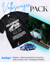 Pack Beetle– Playera+ Arte en Aluminio con LED + Auto 1:64 con figura + Empaque temático - Chido Toys
