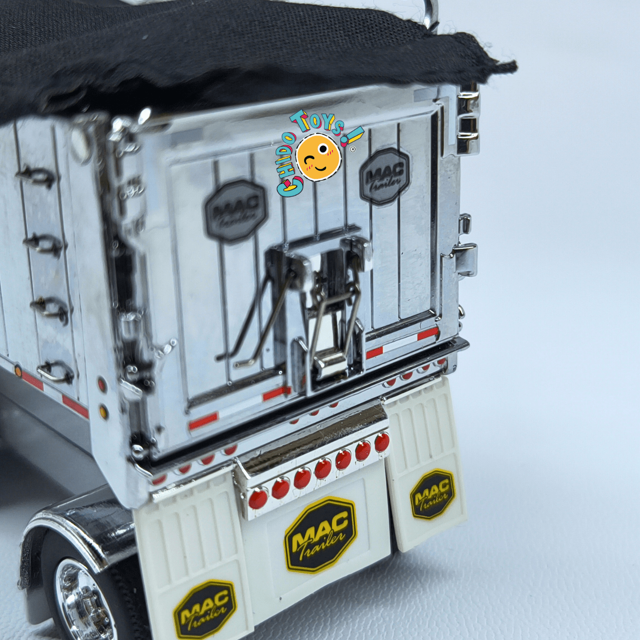 Peterbilt 379 con tolva MAC Trailer a escala 1:64 DCP – Réplica de colección detallada - Chido Toys