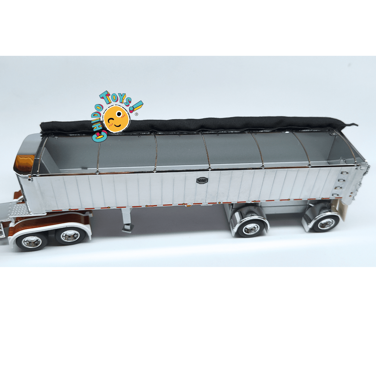Peterbilt 379 con tolva MAC Trailer a escala 1:64 DCP – Réplica de colección detallada - Chido Toys