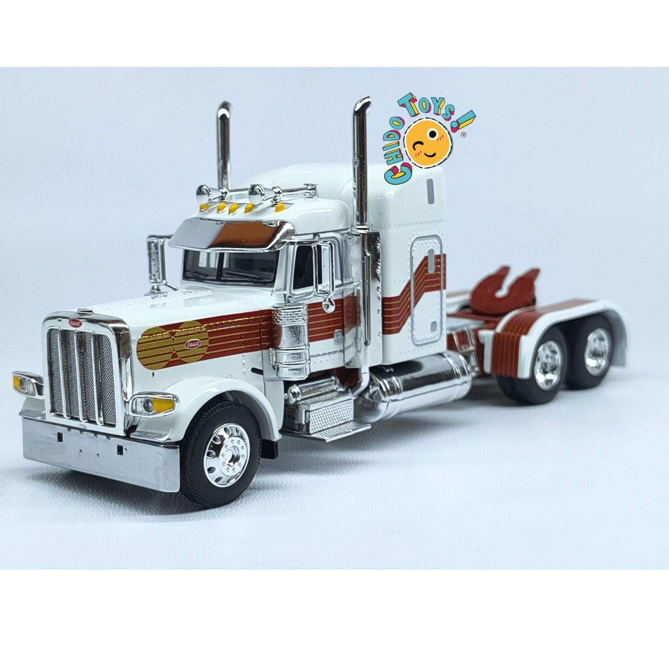 Peterbilt 379 con tolva MAC Trailer a escala 1:64 DCP – Réplica de colección detallada - Chido Toys
