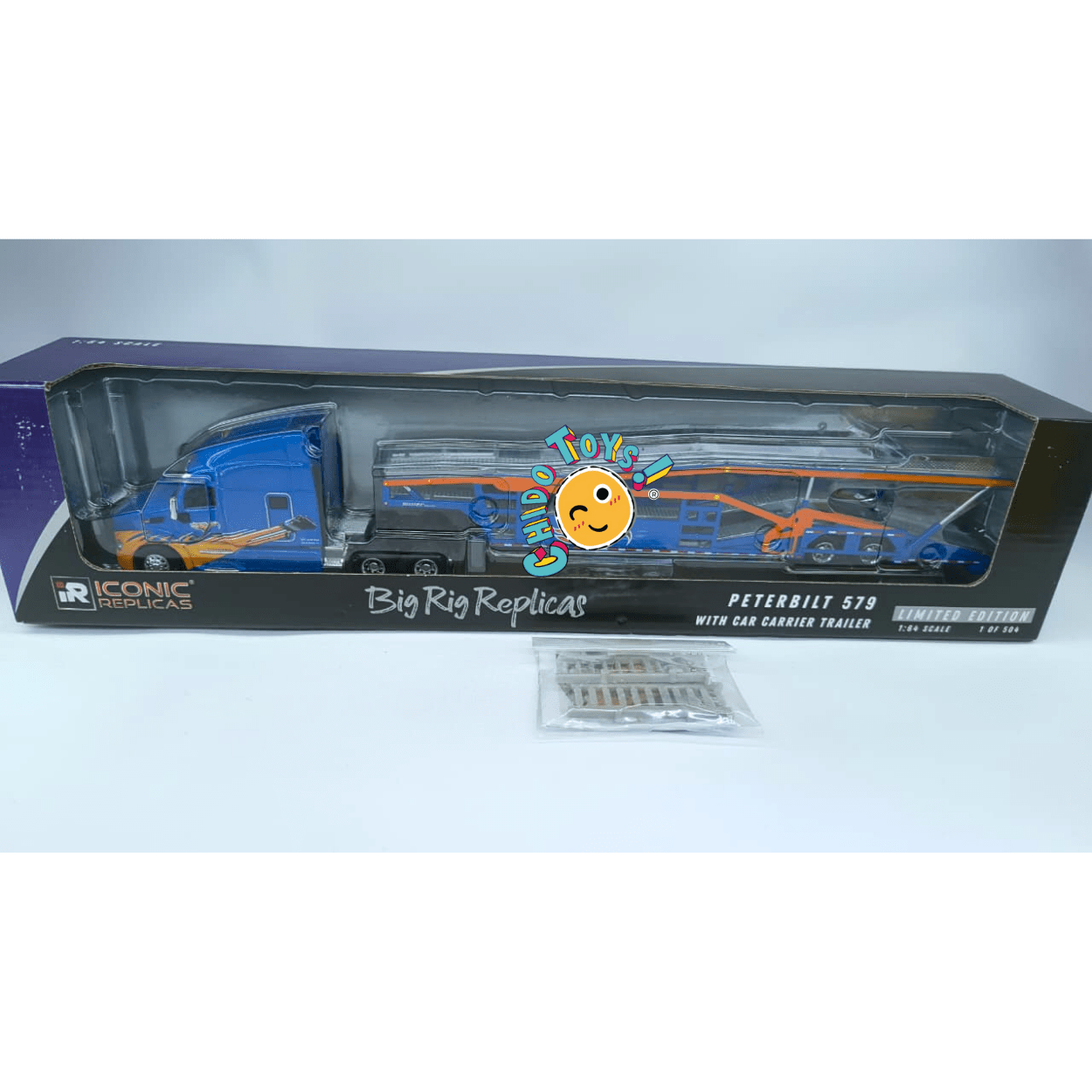 Peterbilt 579 con Car Carrier Hot Wheels – Iconic Replicas 1:64 - Chido Toys