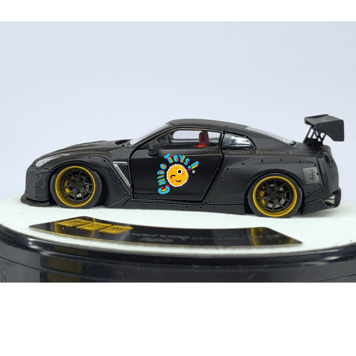PGM Nissan GT - R R35 Rocket Bunny Negro 1:64 Edición Limitada - Chido Toys