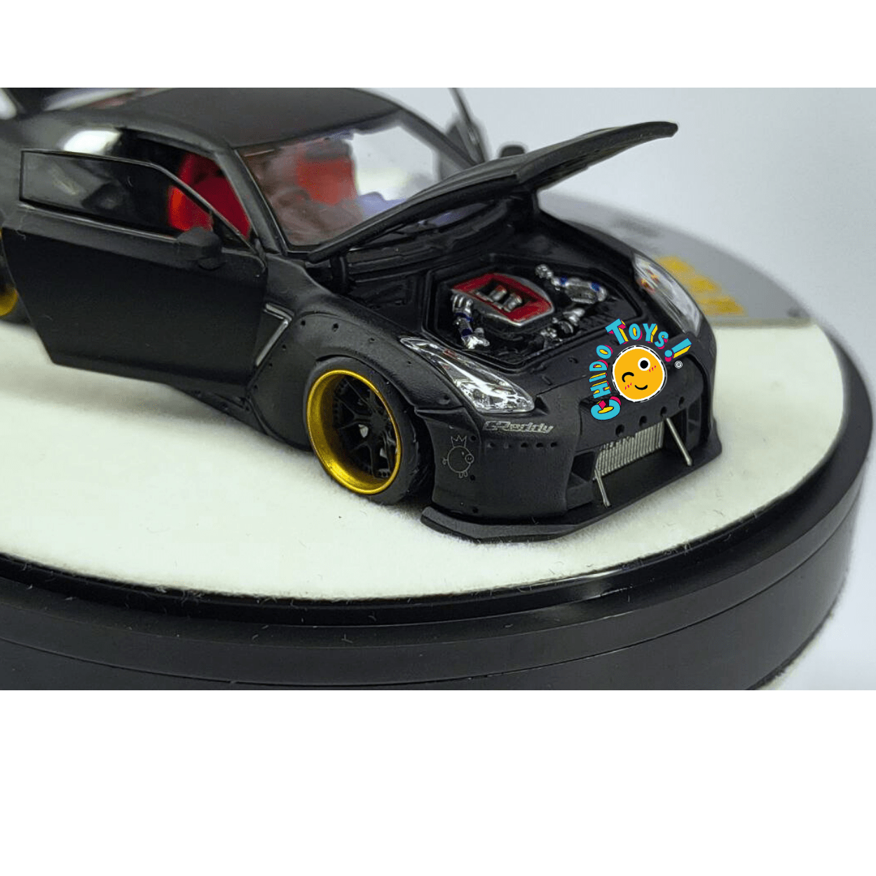 PGM Nissan GT - R R35 Rocket Bunny Negro 1:64 Edición Limitada - Chido Toys