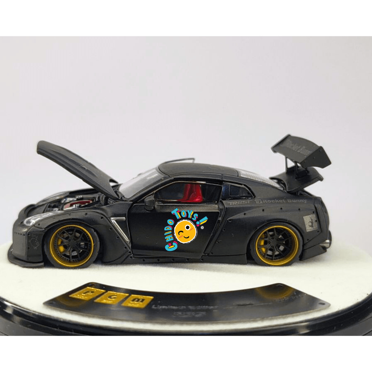 PGM Nissan GT - R R35 Rocket Bunny Negro 1:64 Edición Limitada - Chido Toys