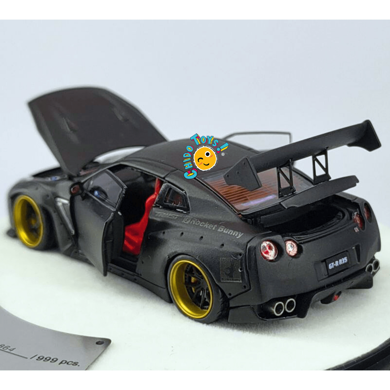 PGM Nissan GT - R R35 Rocket Bunny Negro 1:64 Edición Limitada - Chido Toys