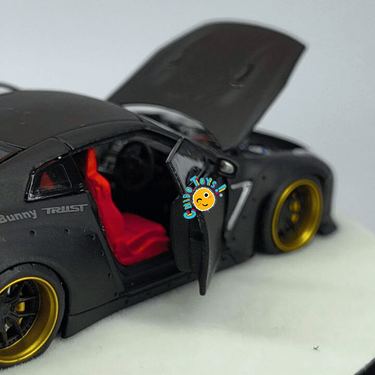 PGM Nissan GT - R R35 Rocket Bunny Negro 1:64 Edición Limitada - Chido Toys