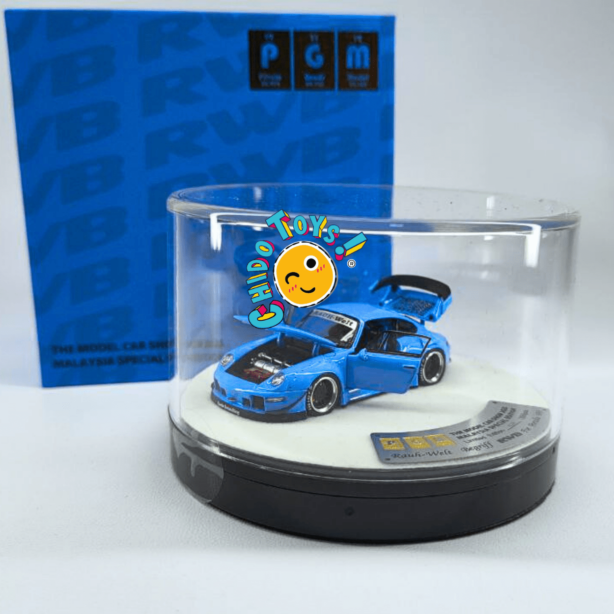 PGM Porsche 911 RWB Azul Edición Limitada TMCS 2025 1:64 - Chido Toys