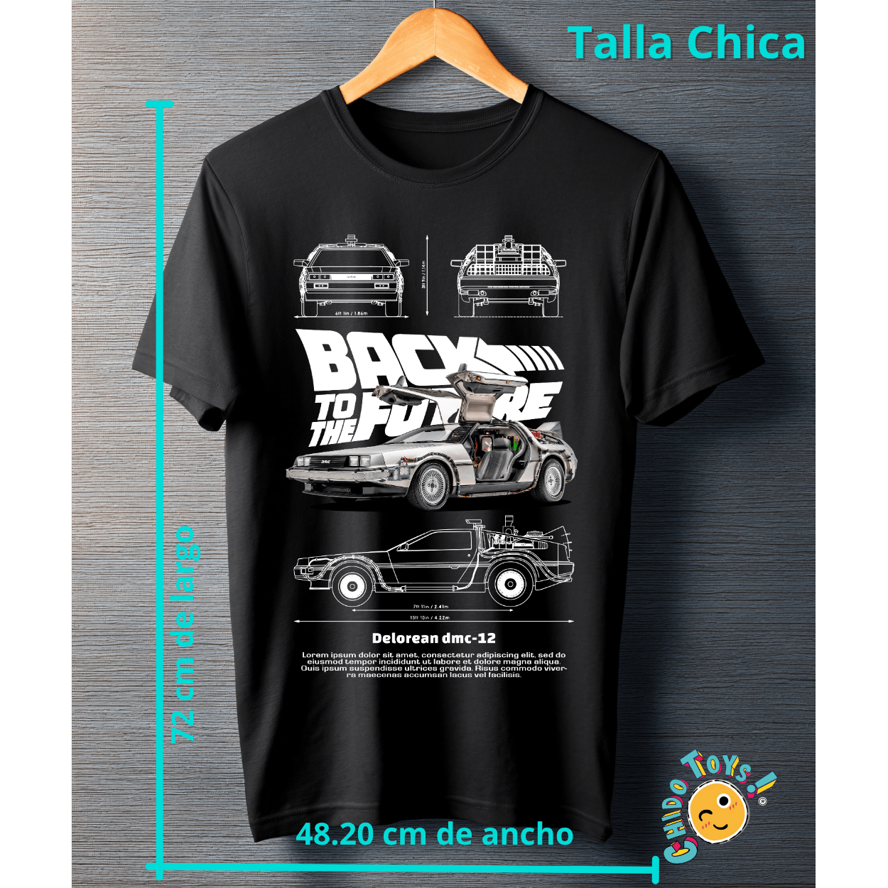 Playera Back to the Future – DeLorean DMC - 12 - Chido Toys