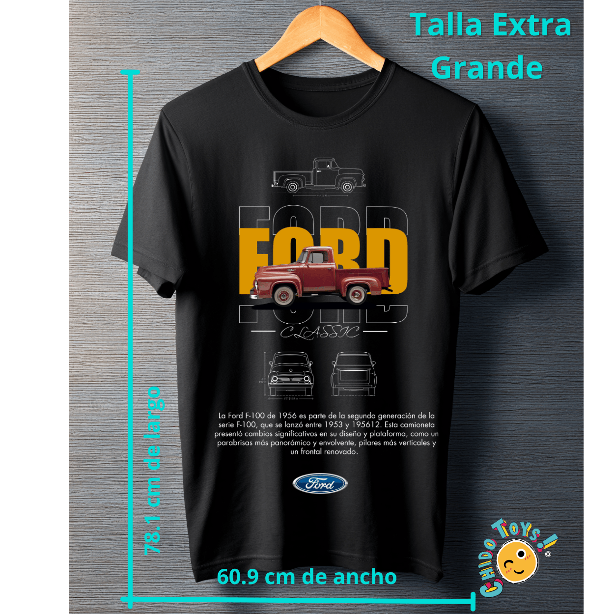 Playera Ford F100 1956 – Classic Heritage Edition - Chido Toys