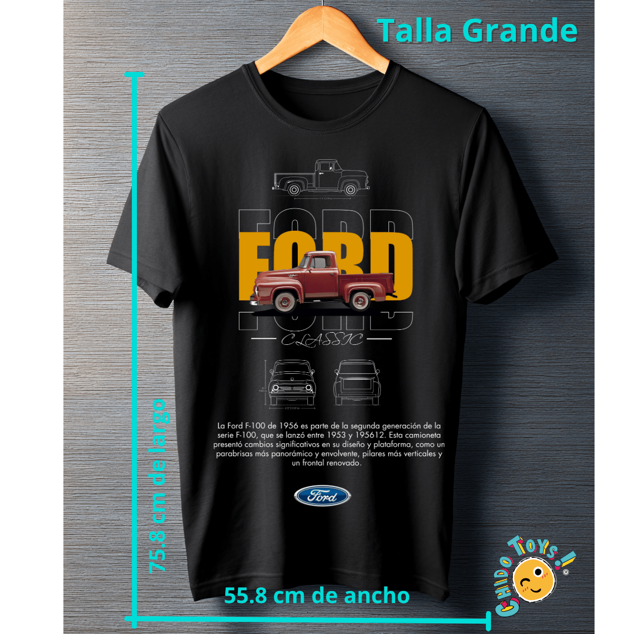 Playera Ford F100 1956 – Classic Heritage Edition - Chido Toys