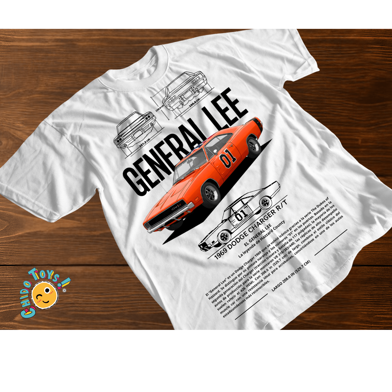 Playera General Lee – Dodge Charger 1969 - Chido Toys