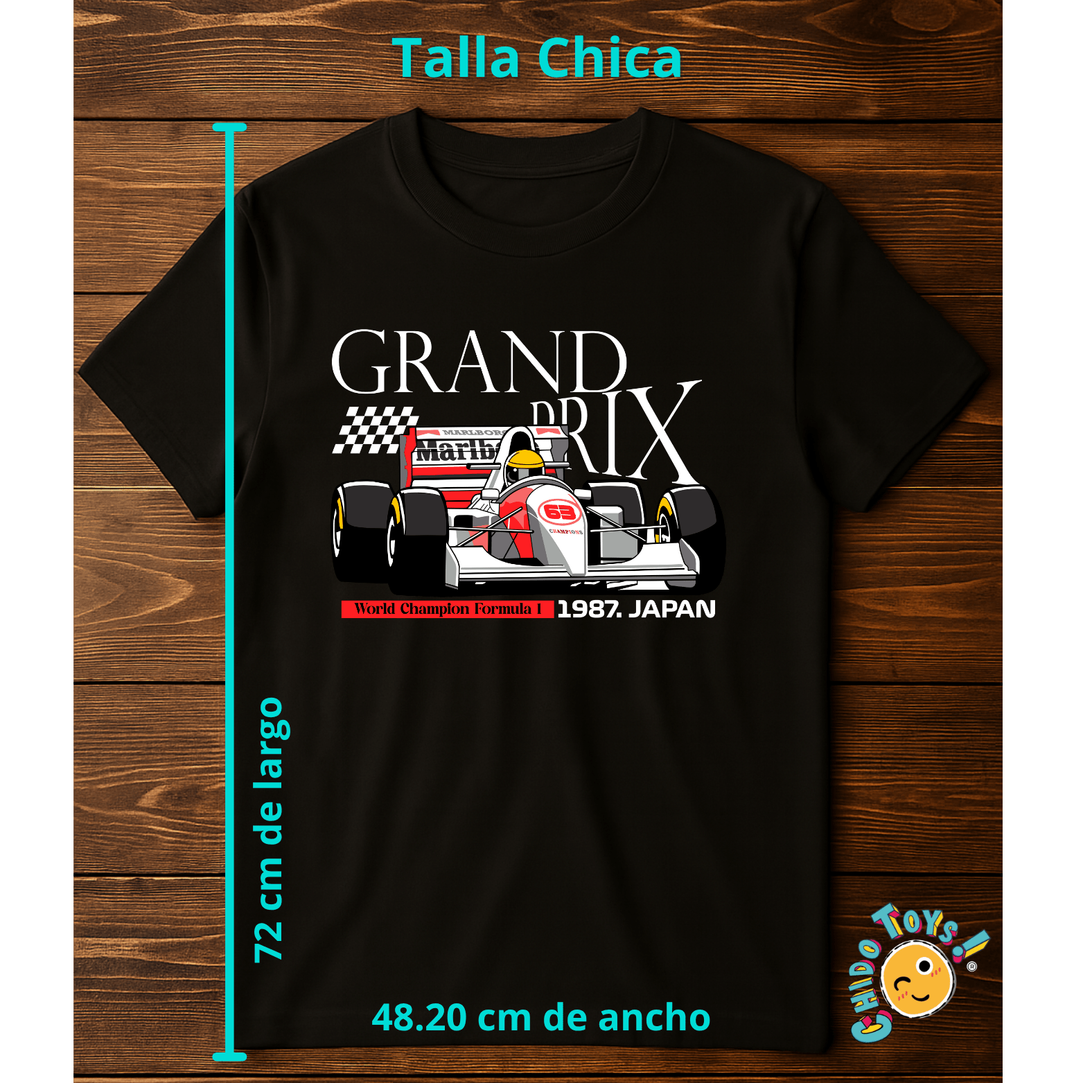 Playera Grand Prix 1987 Japan – World Champion Formula 1 – Estilo Retro - Chido Toys
