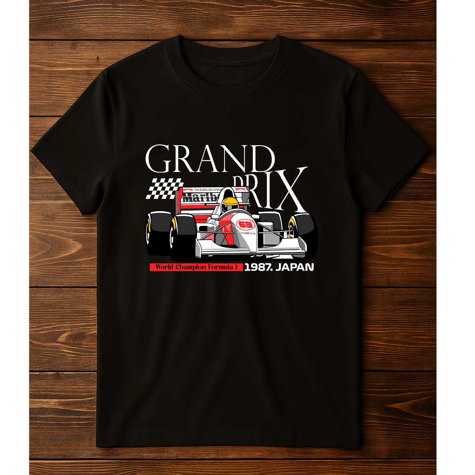 Playera Grand Prix 1987 Japan – World Champion Formula 1 – Estilo Retro - Chido Toys