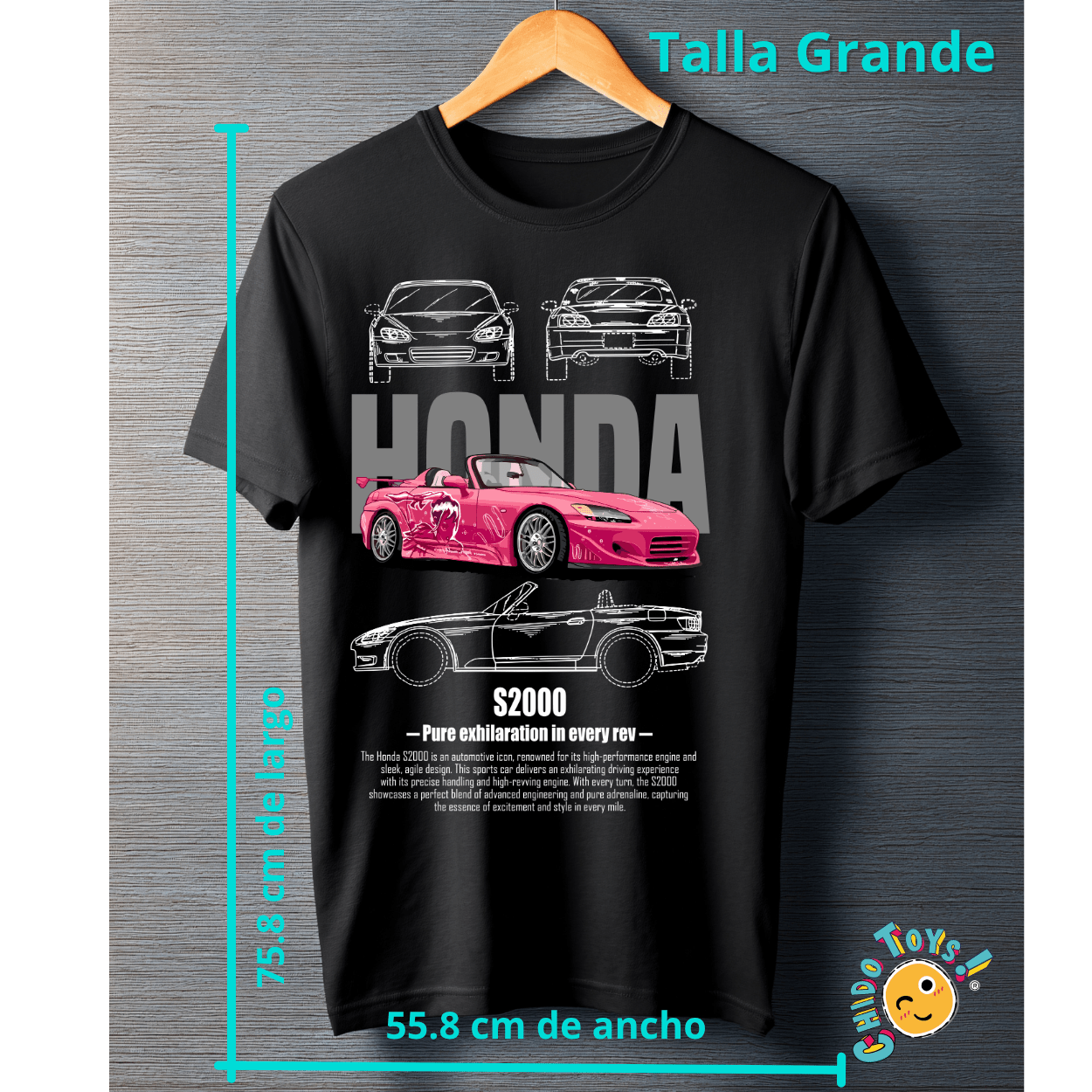 Playera Honda S2000 – Pink Edition - Chido Toys