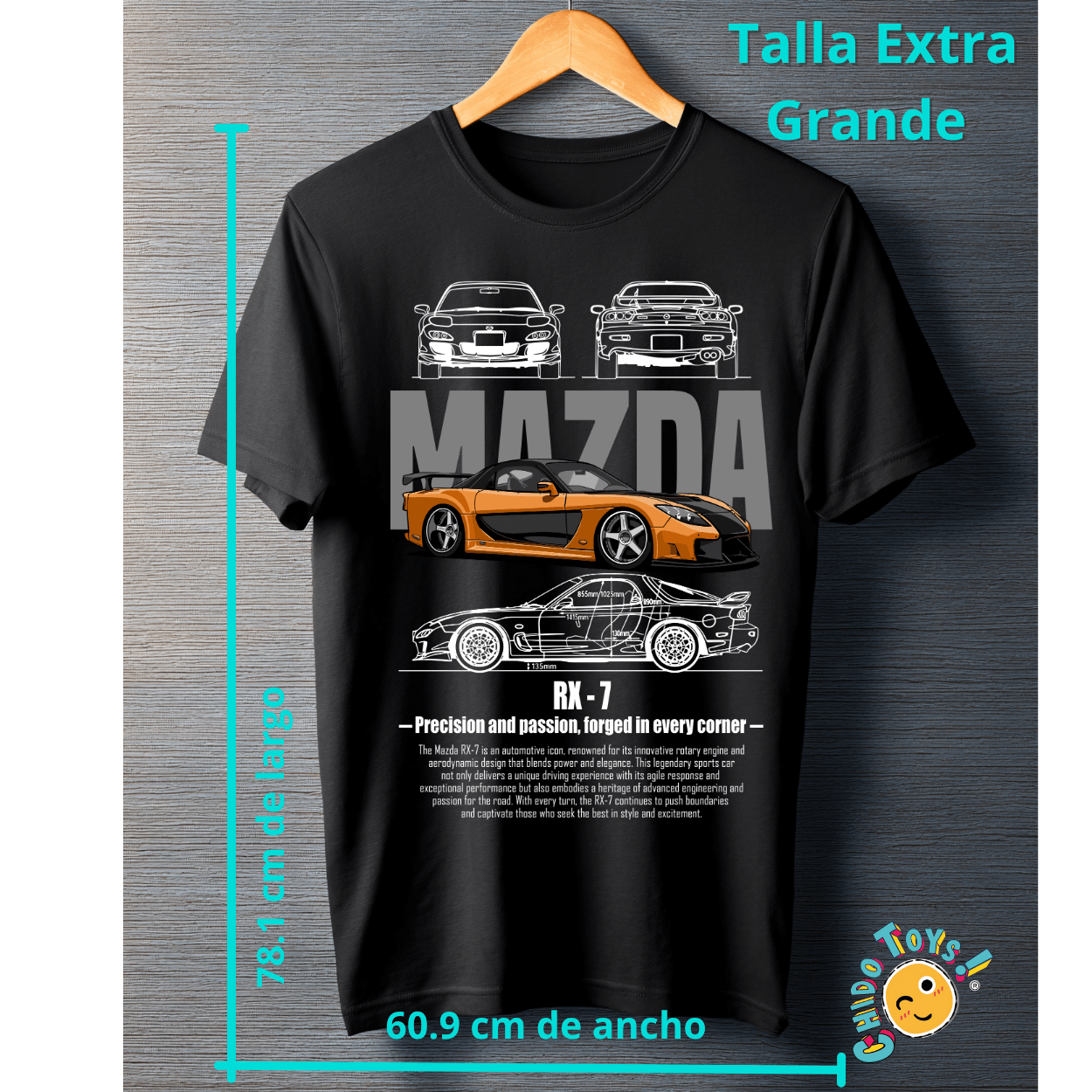 Playera Mazda RX - 7 – Rotary Spirit Edition - Chido Toys