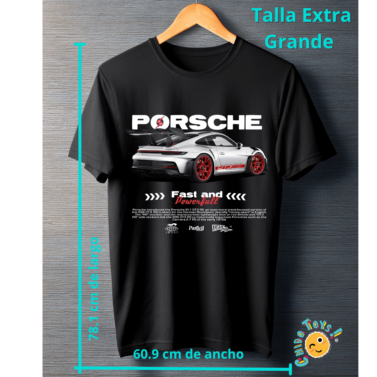 Playera Porsche GT3 RS – Fast and Powerful - Chido Toys