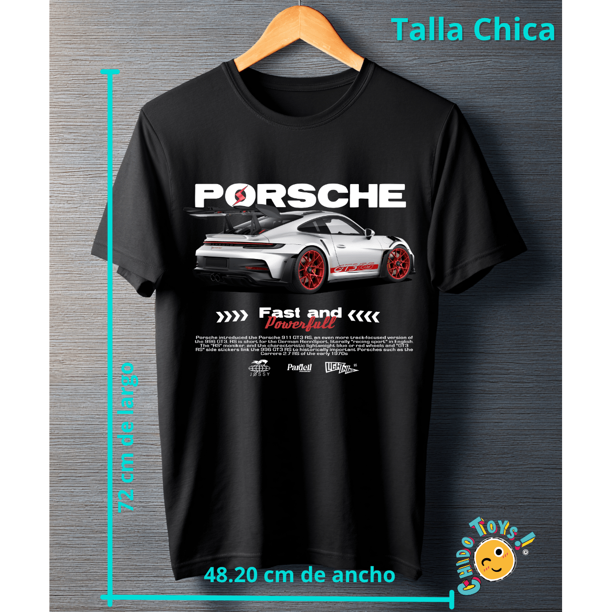 Playera Porsche GT3 RS – Fast and Powerful - Chido Toys