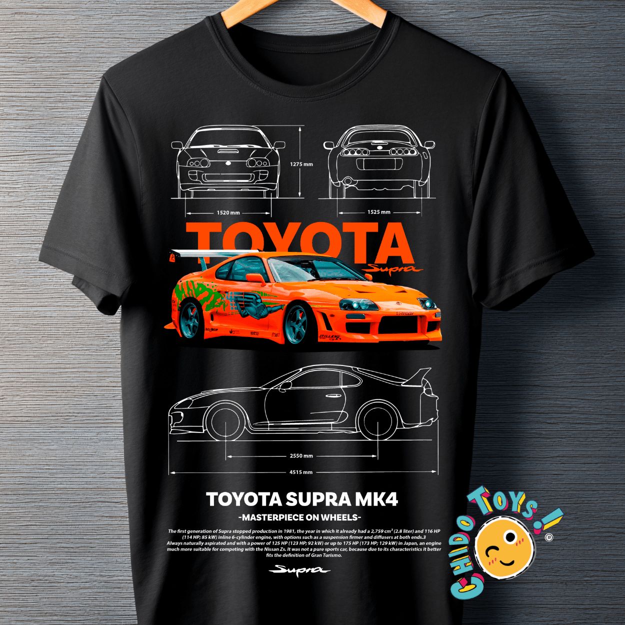 Playera Toyota Supra MK4 – Leyenda del JDM - Chido Toys
