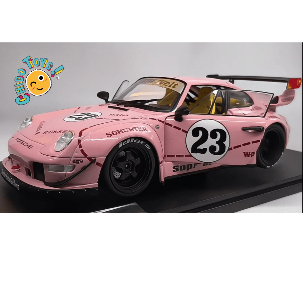 Porsche 911 RWB Pink Pig Sopranos 23 Solido 1:18 - Chido Toys
