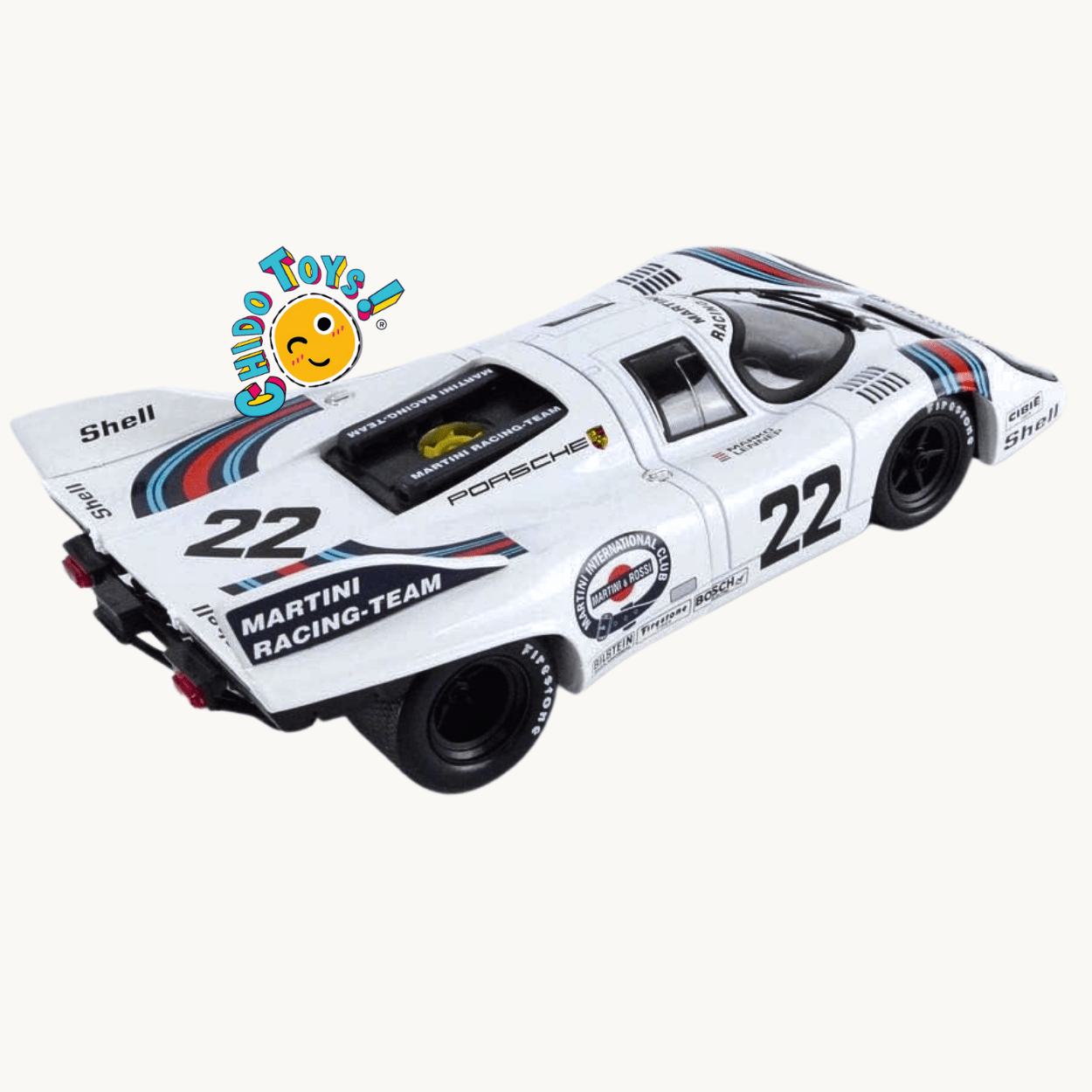 Porsche 917K Martini Racing 22 Le Mans 1971 – Escala 1:18 Norev - Chido Toys