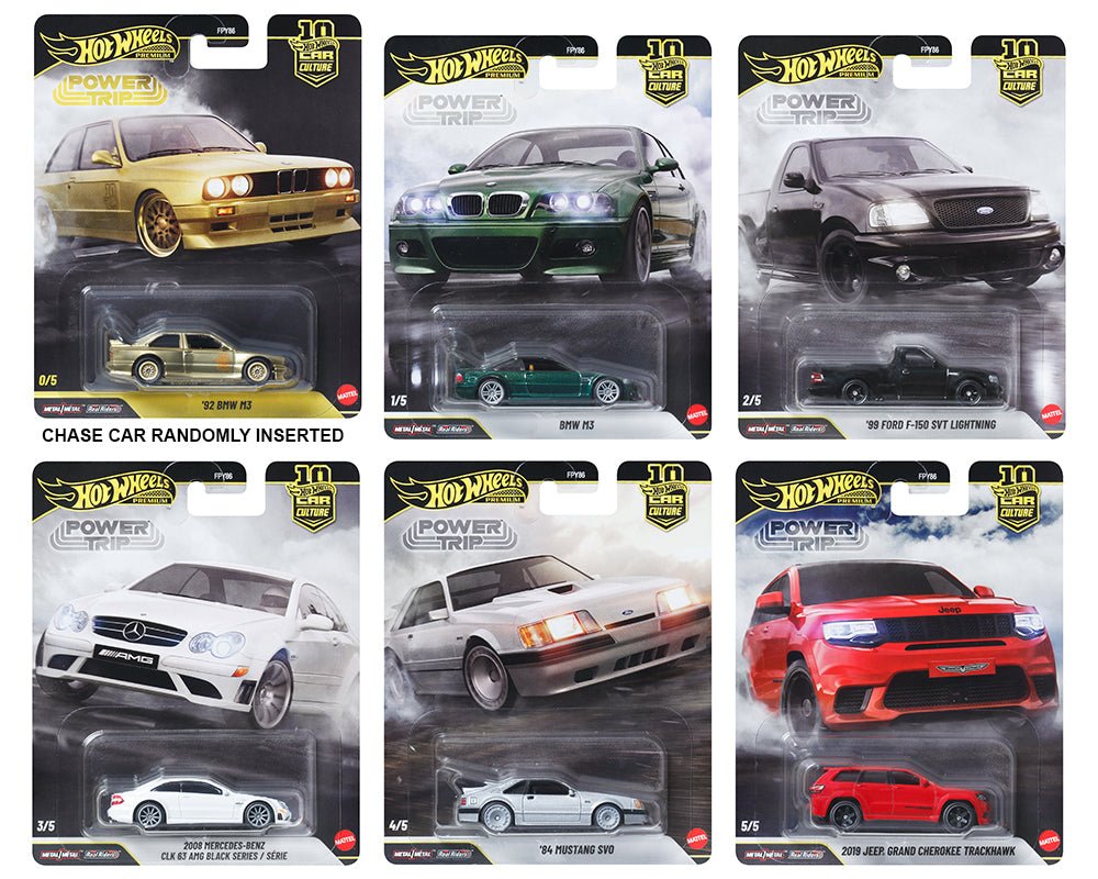 🔥 PREVENTA DISPONIBLE Hot Wheels 1:64 Car Culture 10.º Aniversario 2026 Caja R – Surtido Power Trip - Chido Toys