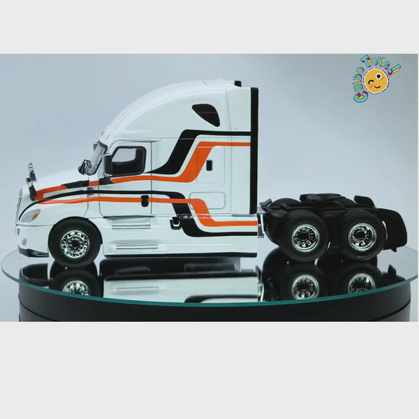 Freightliner Cascadia 2018 iXO Models 1:64 blanco con gráficos