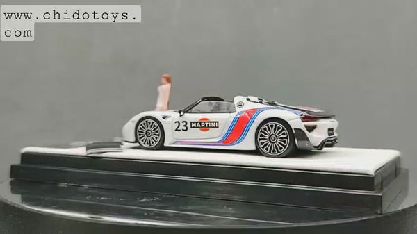 Auto a escala marca Time Micro, Modelo Porsche 918 Spyder Martini