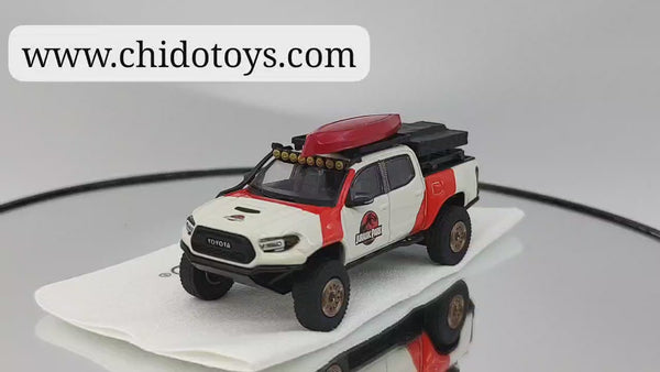 Camioneta a escala marca GCD, Modelo Toyota Tacoma Jurassic