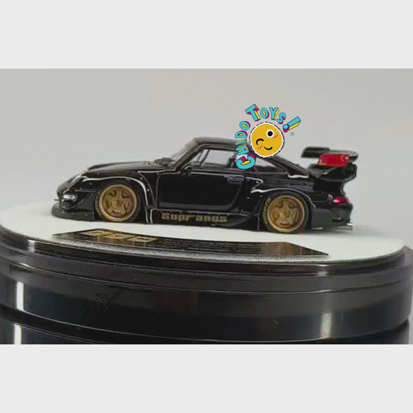Porsche RWB 993 “Sopranos” Negro – Exclusivo HEC 2025 1:64 PGM