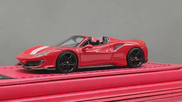 Auto a escala marca Rotating Wheel, Modelo Ferrari 488 Pista Spider