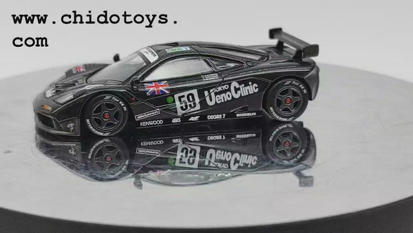 Mini GT McLaren F1 GTR Ueno Clinic 1:64 negro Le Mans