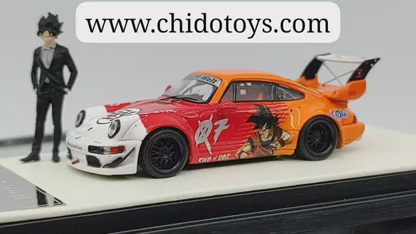 Auto a escala marca Mini Station modelo RWB Goku