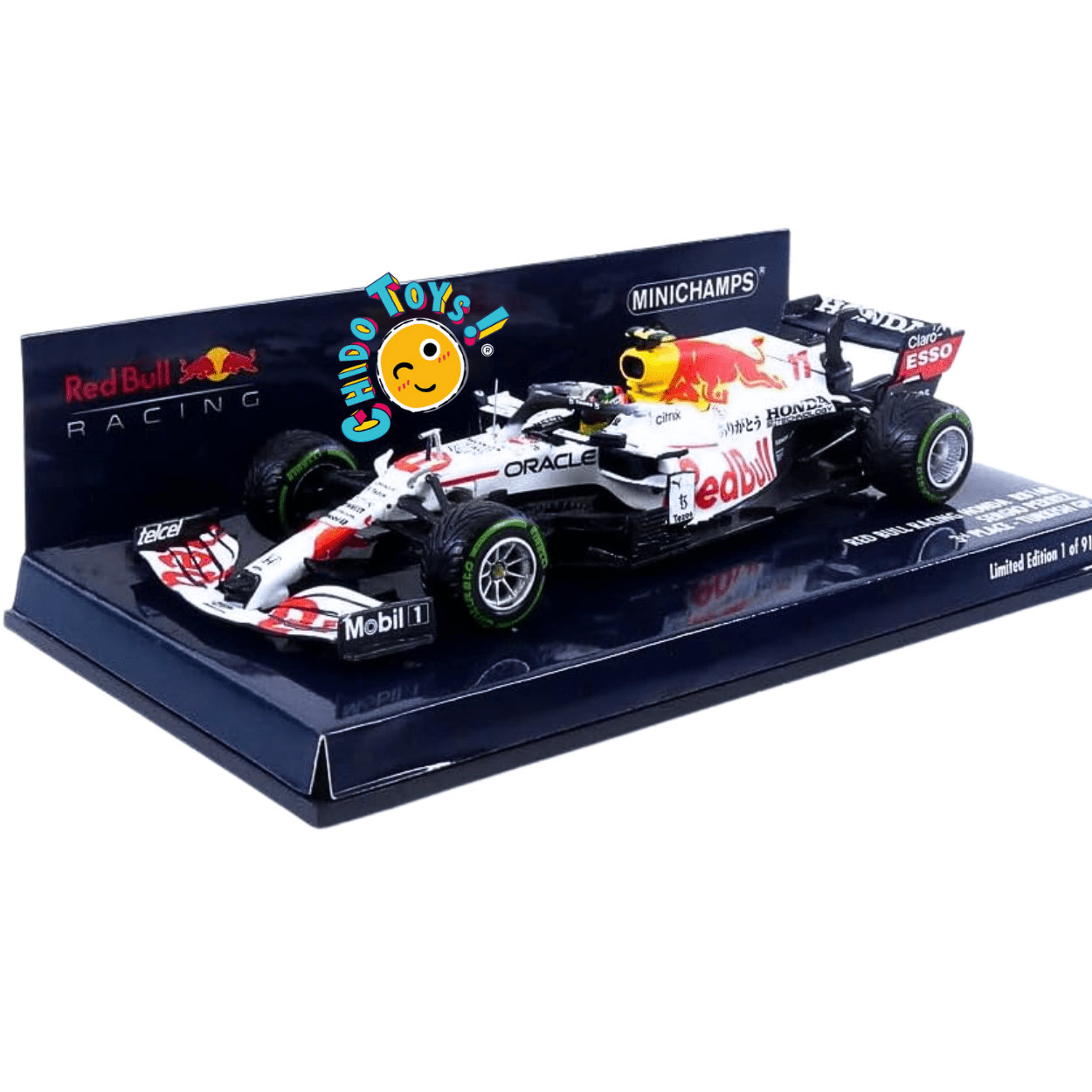 Red Bull Racing Honda RB16B Sergio Pérez Turkish GP 2021 Minichamps 1:43 – Edición Limitada - Chido Toys