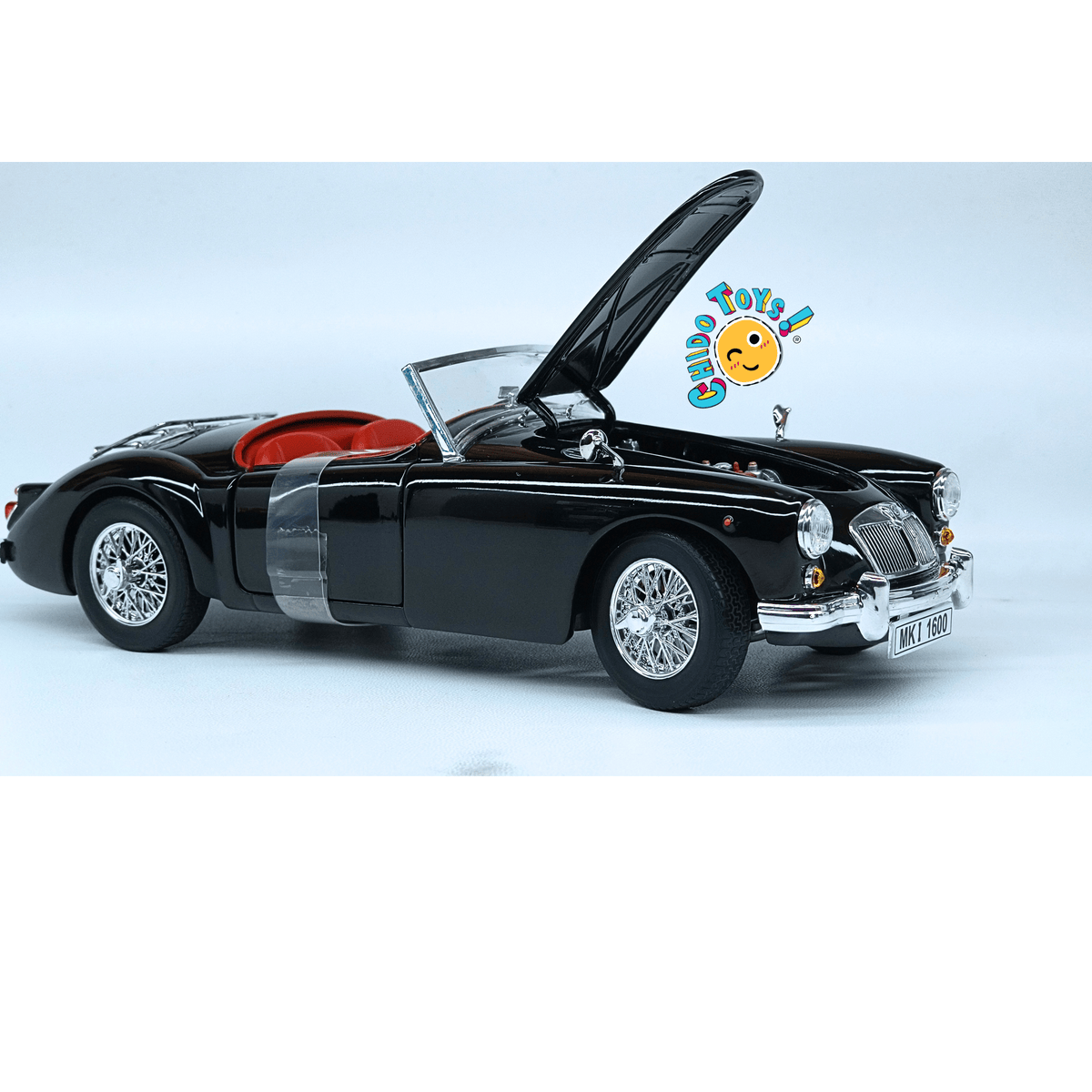 Revell MGA 1600 Roadster 1:18 negro edición limitada a 1,000 piezas - Chido Toys