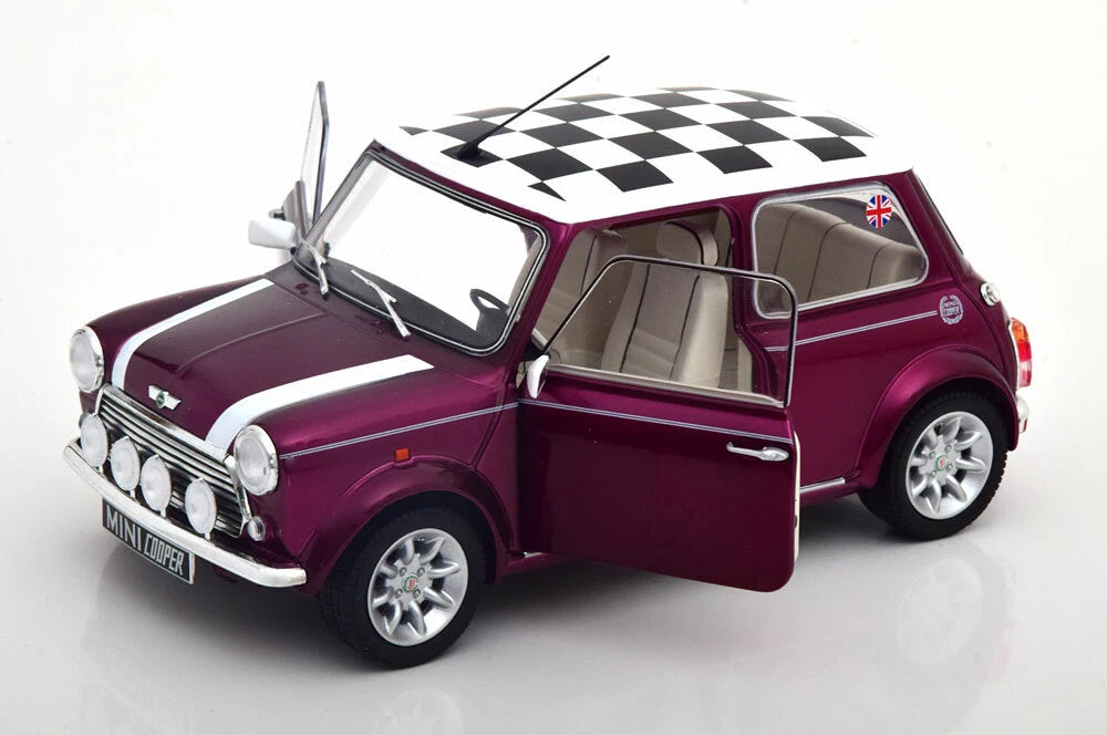 Solido Mini Cooper Sport 1997 1:18 Morado metálico puertas abatibles